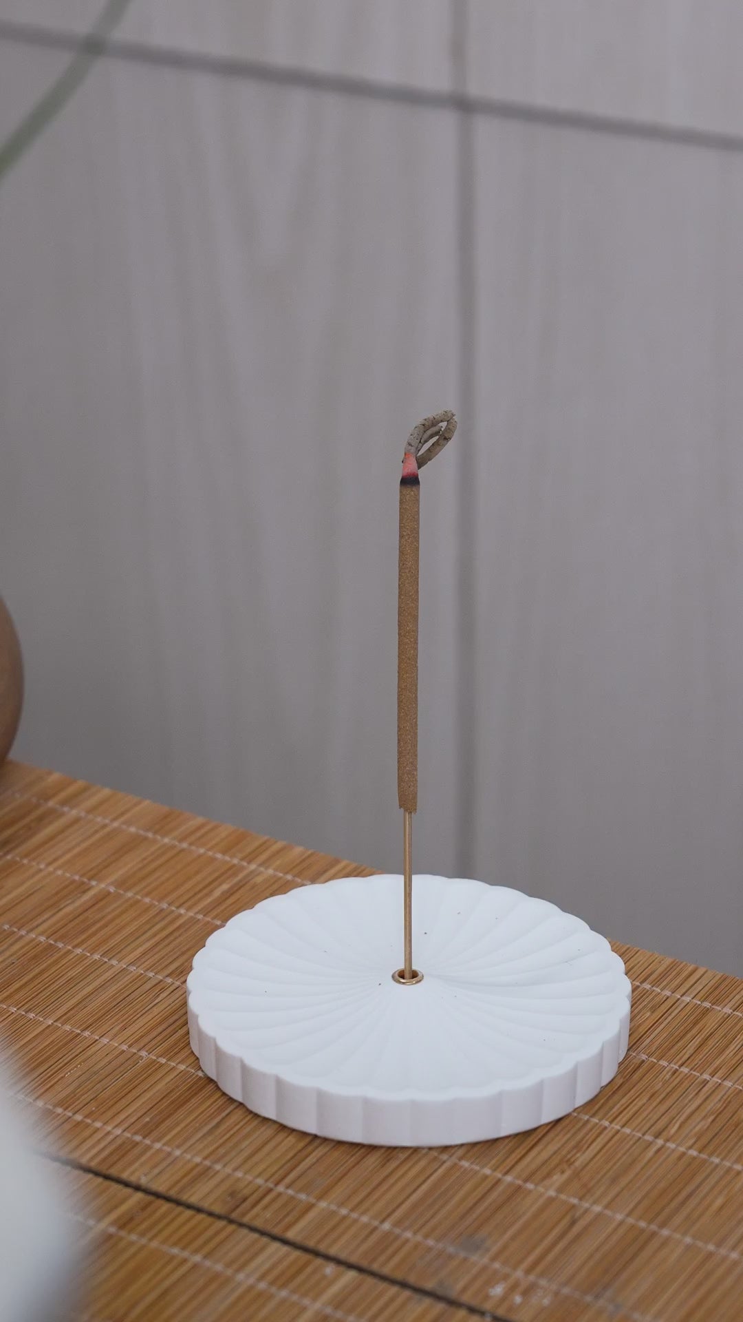 Stone Incense Holder | White Flower Petal Burner | Free Vietnamese Agarwood