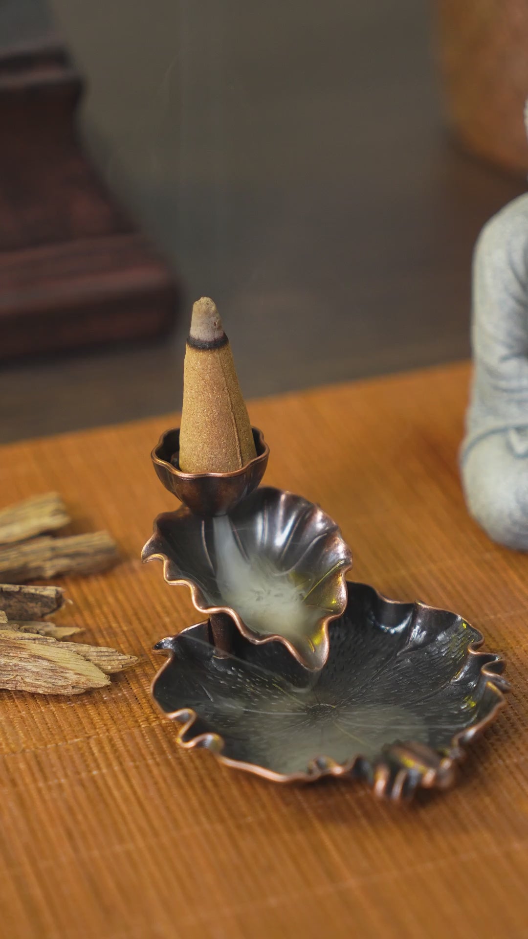 Handmade Backflow Incense Cones, Pure Vietnamese Agarwood