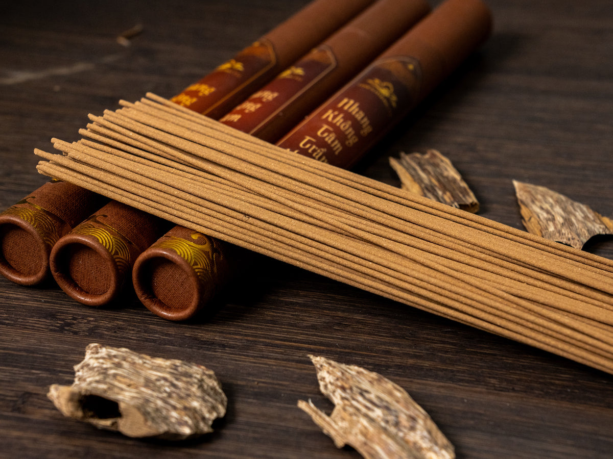 Agarwood Incense Sticks | Coreless Vietnamese Oud | Pure, No Bamboo Core